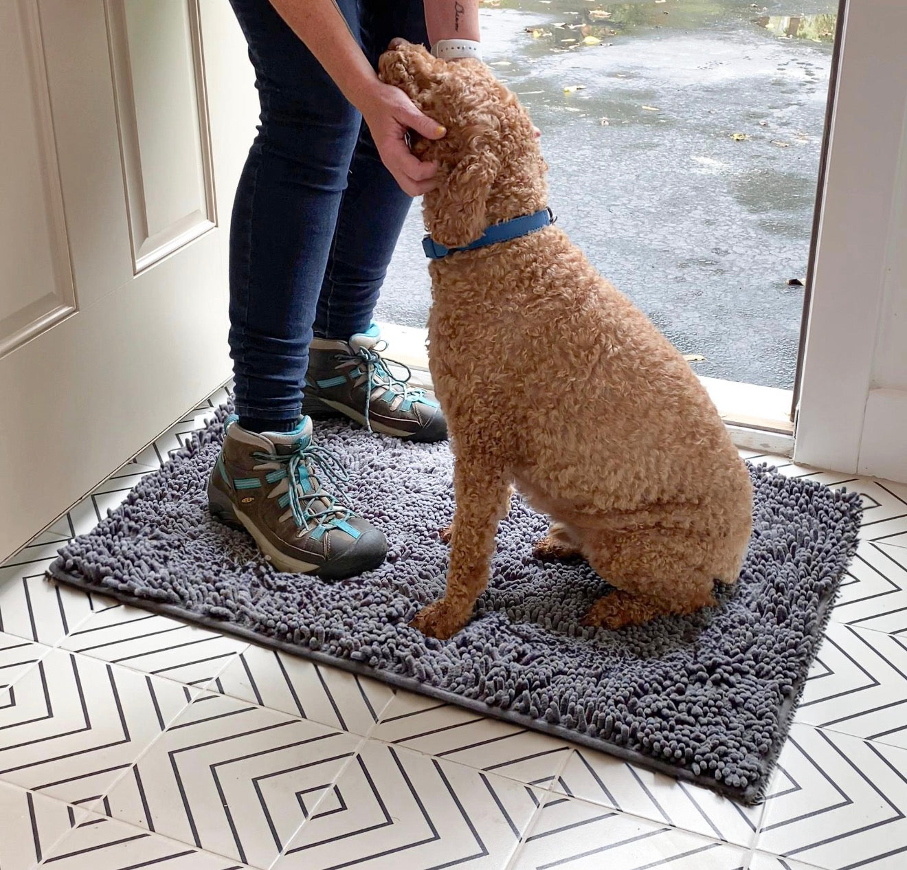 CleanPaws™ Muddy Paw Absorbent Door Mat Quick-drying Microfiber Mud Mat