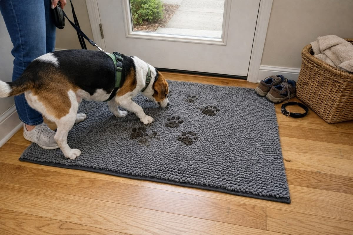 CleanPaws™ Muddy Paw Absorbent Door Mat Quick-drying Microfiber Mud Mat