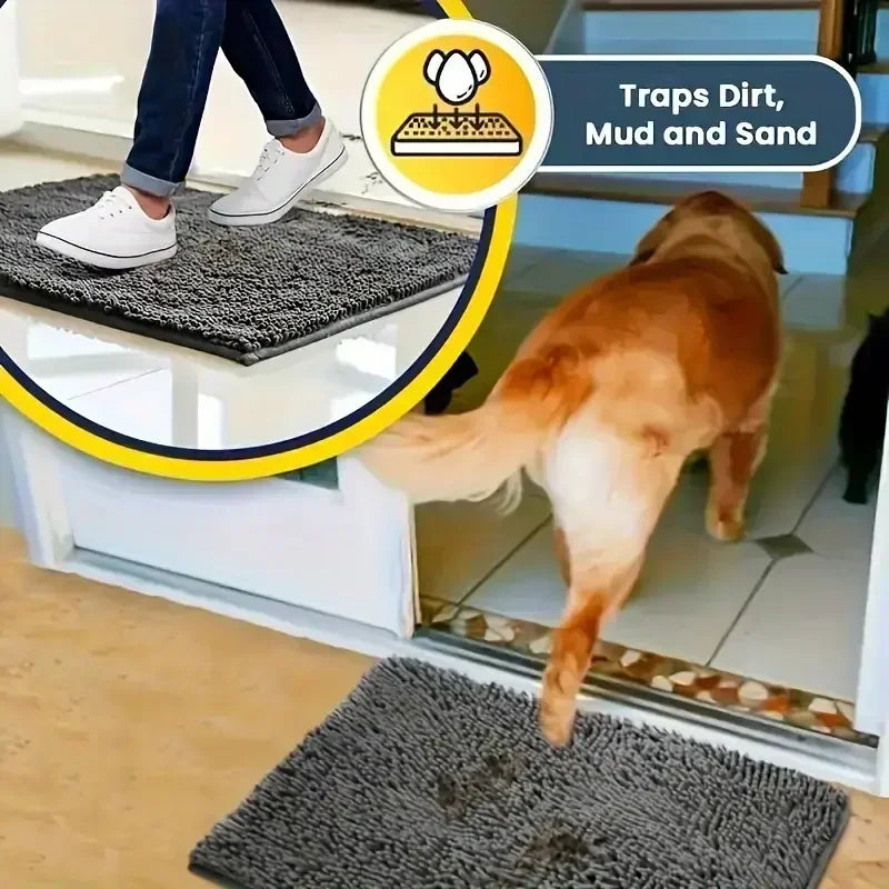 CleanPaws™ Muddy Paw Absorbent Door Mat Quick-drying Microfiber Mud Mat